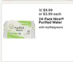Walgreens 24-Pack Nice! Purified Water offer
