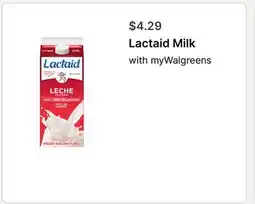 Walgreens Lactaid Milk offer