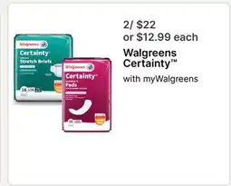 Walgreens Walgreens Certainty offer