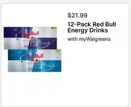 Walgreens 12-Pack Red Bull Energy Drinks offer