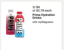 Walgreens Prime Hydration Drinks offer