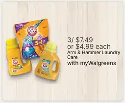 Walgreens Arm & Hammer Laundry Care offer