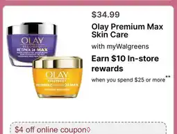 Walgreens Olay Premium Max Skin Care offer