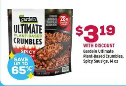 Grocery Outlet Gardein Ultimate Plant-Based Crumbles, Spicy Saus'ge offer