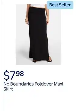 Walmart No Boundaries Foldover Maxi Skirt offer