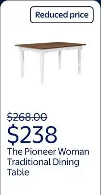 Walmart The Pioneer Woman 59.50 Traditional Dining Table, White offer