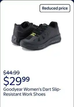 Walmart Goodyear Women's Dart Slip-Resistant Work Shoes offer