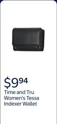 Walmart Time and Tru Women's Tessa Indexer, Solid Black offer