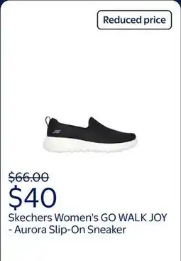 Walmart Skechers Women's GO WALK JOY - Aurora Slip-On Sneaker, Wide Width Available offer