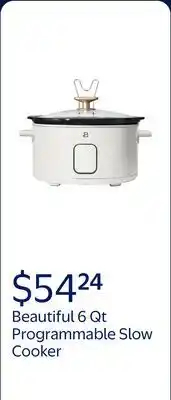Walmart Beautiful 6 Qt Programmable Slow Cooker, White Icing by Drew Barrymore offer