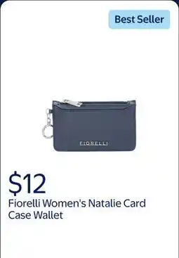 Walmart Fiorelli Women's Natalie Zip Top Card Case Wallet, Blueberry offer