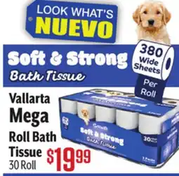 Vallarta Supermarkets Vallarta Mega Roll Bath Tissue offer