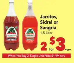 Vallarta Supermarkets Jarritos, Sidral or Sangria offer