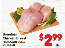 Vallarta Supermarkets Boneless Chicken Breast / PECHUGA DE POLLO SIN HUESO offer