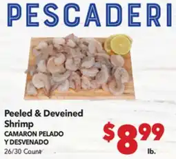 Vallarta Supermarkets Peeled & Deveined Shrimp / CAMARON PELADO Y DESVENADO offer
