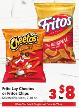 Vallarta Supermarkets Frito Lay Cheetos or Fritos Chips offer