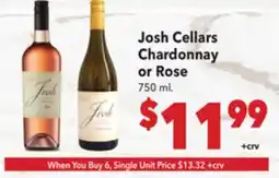 Vallarta Supermarkets Josh Cellars Chardonnay or Rose offer