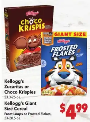 Vallarta Supermarkets Kellogg's Zucaritas or Choco Krispies offer