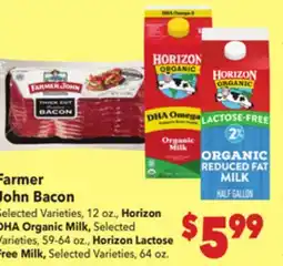 Vallarta Supermarkets Farmer John Bacon offer