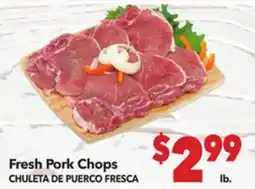 Vallarta Supermarkets Fresh Pork Chops / CHULETA DE PUERCO FRESCA offer