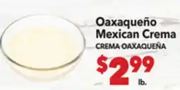 Vallarta Supermarkets Oaxaqueño Mexican Crema / CREMA OAXAQUEÑA offer