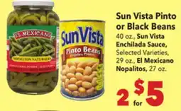 Vallarta Supermarkets Sun Vista Pinto or Black Beans offer