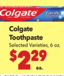 Vallarta Supermarkets Colgate Toothpaste offer