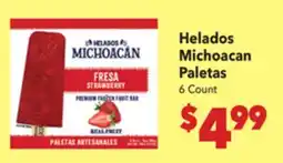 Vallarta Supermarkets Helados Michoacan Paletas offer