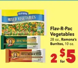 Vallarta Supermarkets Flav-R-Pac Vegetables offer