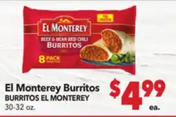 Vallarta Supermarkets El Monterey Burritos / BURRITOS EL MONTEREY offer