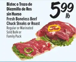 El Super Fresh Boneless Beef Chuck Steaks or Roast offer