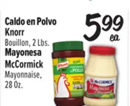 El Super Knorr Bouillon 2Lbs. McCormick Mayonnaise, 28Oz offer