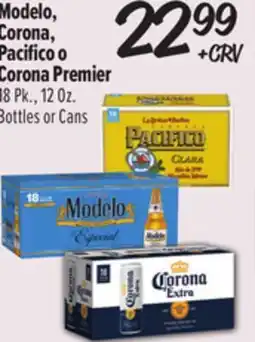 El Super Modelo, Corona, Pacifico o Corona Premier offer