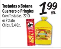 El Super Guerrero o Pringles Corn Tostadas, 22 Ct. or Potato Chips 5.4 Oz offer