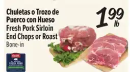 El Super Fresh Pork Sirloin End Chops or Roast offer