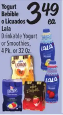 El Super Lala Drinkable Yogurt or Smoothies offer
