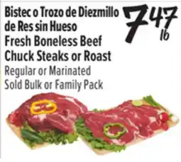 El Super Fresh Boneless Beef Chuck Steaks or Roast offer