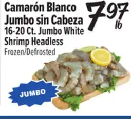 El Super Jumbo White Shrimp Headless offer