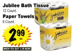 Superior Grocers Jubilee Bath Tissue 12 Count. Paper Towels 6 Count offer