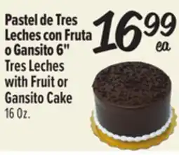 El Super Tres Leches with Fruit orGansito Cake offer