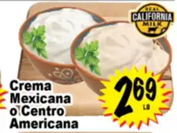 Superior Grocers Crema Mexicana o Centro Americana offer