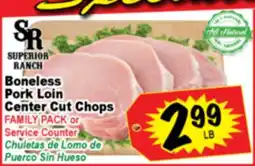 Superior Grocers Boneless Pork Loin Center Cut Chops offer