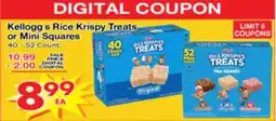 Superior Grocers Kellogg's Rice Krispy Treats or Mini Squares offer