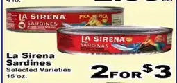 Superior Grocers La Sirena Sardines offer
