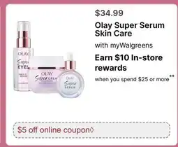 Walgreens Olay Super Serum Skin Care offer