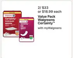 Walgreens Value Pack Walgreens Certainty offer