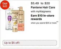 Walgreens Pantene Hair Care offer