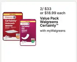 Walgreens Value Pack Walgreens Certainty offer