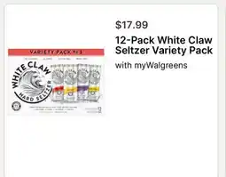 Walgreens 12-Pack White Claw Seltzer Variety Pack offer