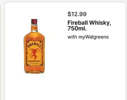Walgreens Fireball Whisky, 750ml offer